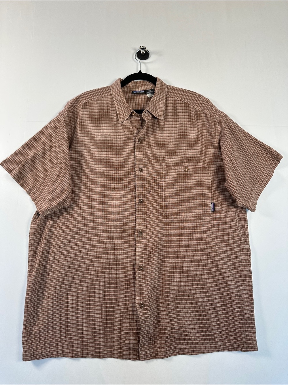 Vintage Patagonia A/C Organic Cotton Crinkle Shirt Made in Portugal L